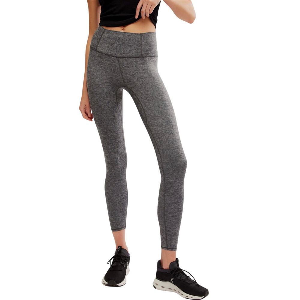 Free People Movement Never Better Heathered Leggings, Heathered Gray, XL